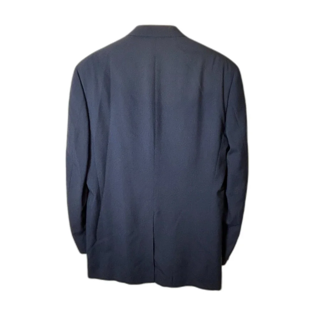 Hart Schafner & Marx Nordstrom Classic Navy Wool Goldtone Button Blazer Sz 42XL